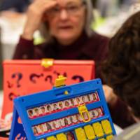 people concentrating while playing games